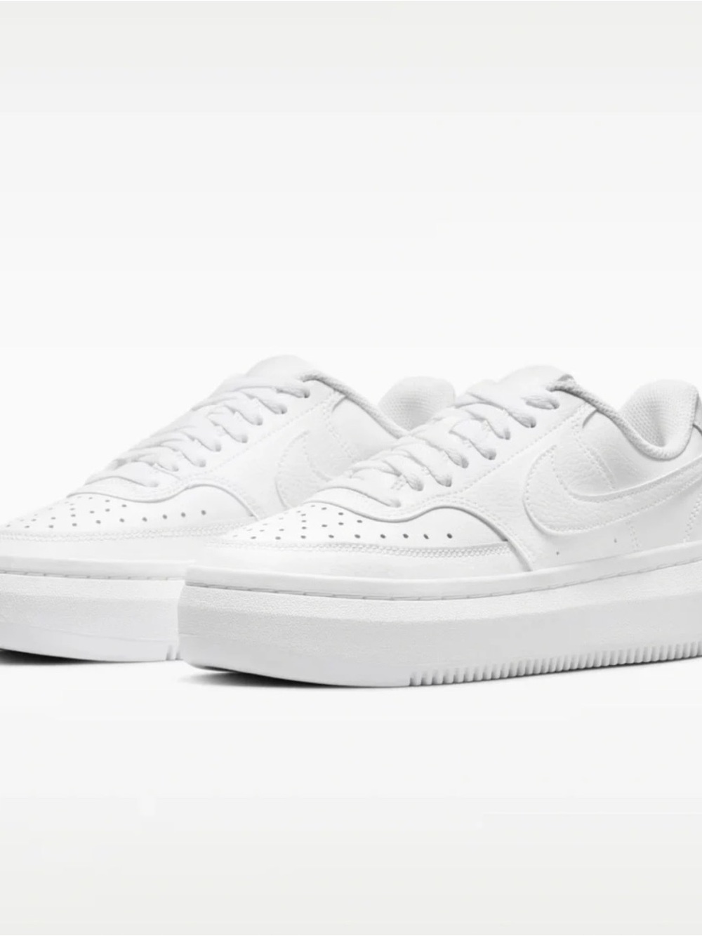 WOMEN'S NIKE COURT VISION ALTA LEATHER WHITE GREY SNEAKERS sz 8.5